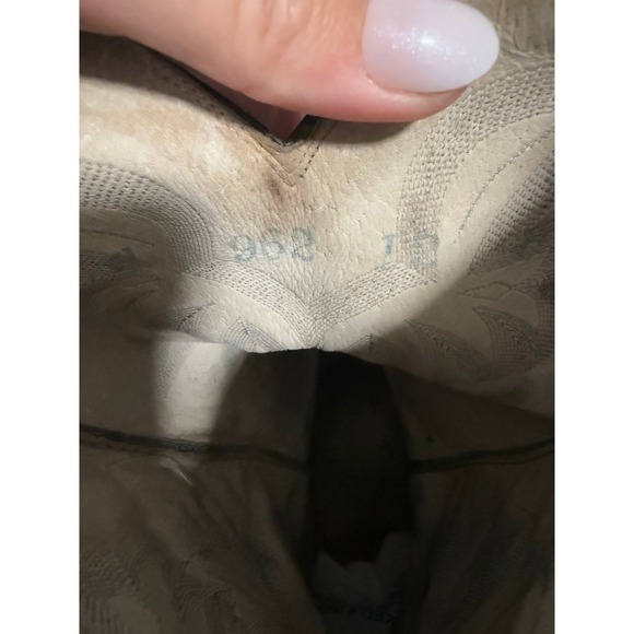 Cowtown Vibram Sole Leather Cowboy Classic Black White Thread Cowboy Boots 12 - Picture 11 of 11